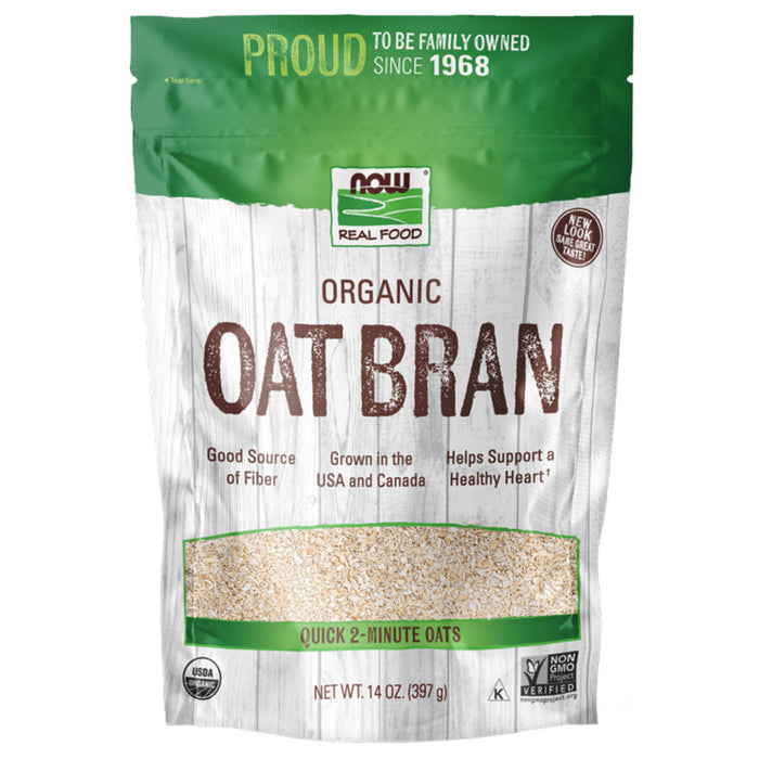 NOW Organic Oat Bran 397g