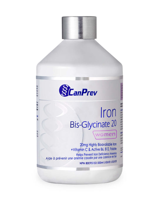 CanPrev Iron BisGlycinate 20 Liquid 500 ml