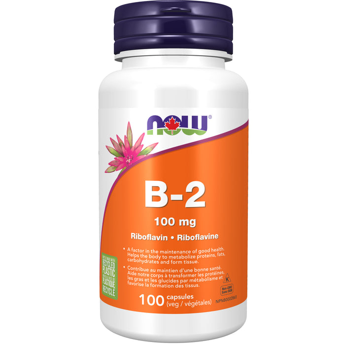 Now Vitamin B-2 100mg 100 Veggie Caps