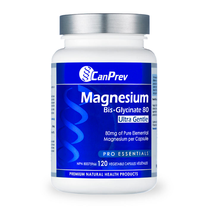 CanPrev Magnesium Bis Glycinate 80 Ultra Gentle 120 v-caps