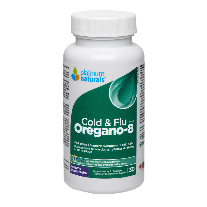 Platinum Naturals Oregano-8 Cold and Flu 30 Veggie Caps