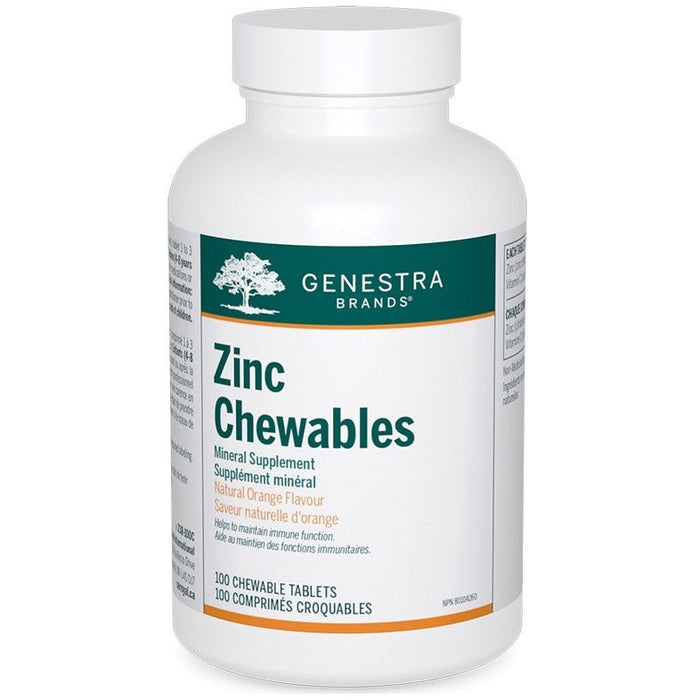 Genestra Zinc Chewables Natural Orange 100 Chewable Tablets