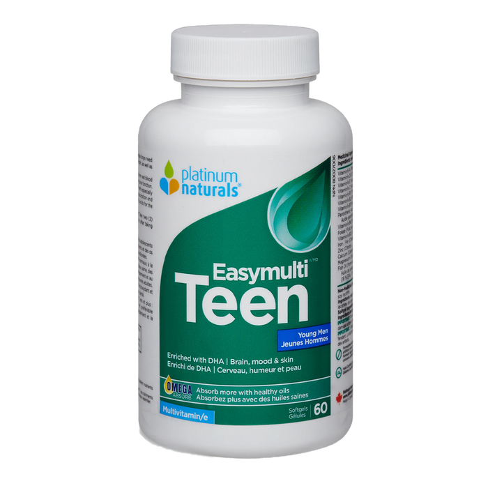 Platinum Naturals Easymulti Teen for Young Men 60 Softgels