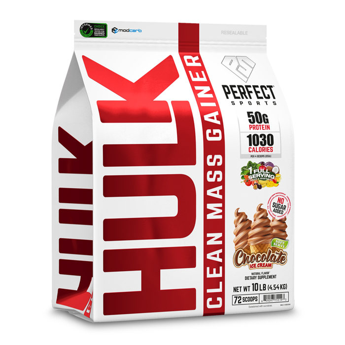 Perfect Sports Hulk Clean Mass Gainer Chocolate Ice Cream 10lbs