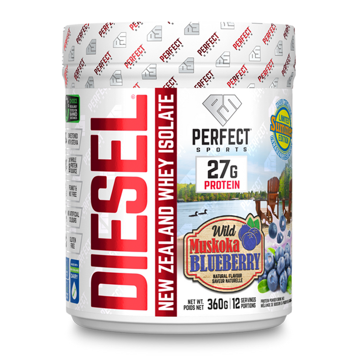 Perfect Sports Diesel New Zealand Whey Protein Isolate Wild Muskoka Blueberry 360g