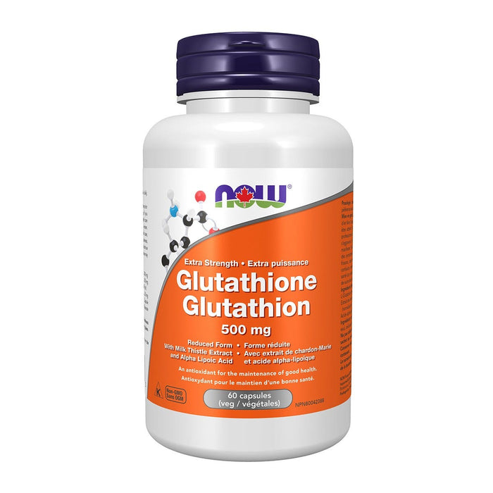 NOW Glutathione 500 mg 60 Vegetarian Capsules