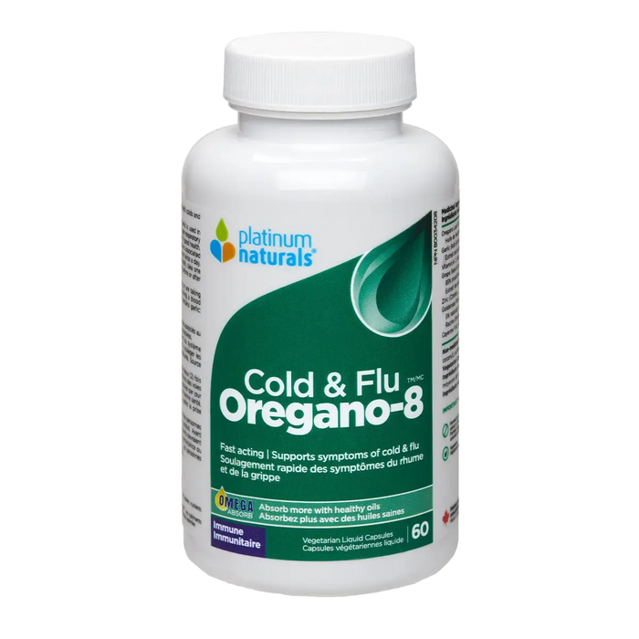 Platinum Naturals Oregano-8 Cold and Flu 60 Veggie Caps