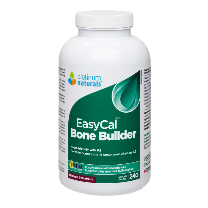 Platinum Naturals EasyCal Bone Builder Minerals 240 Softgels