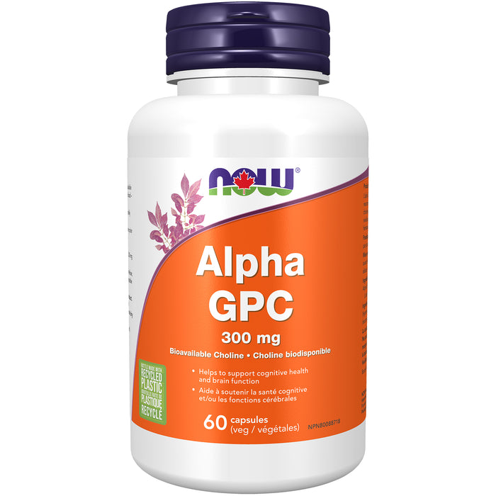 NOW Alpha GPC 300mg 60 Veggie Caps