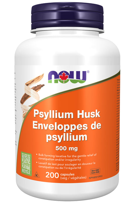 Now Psyllium Husk 500mg 200 Veggie Caps