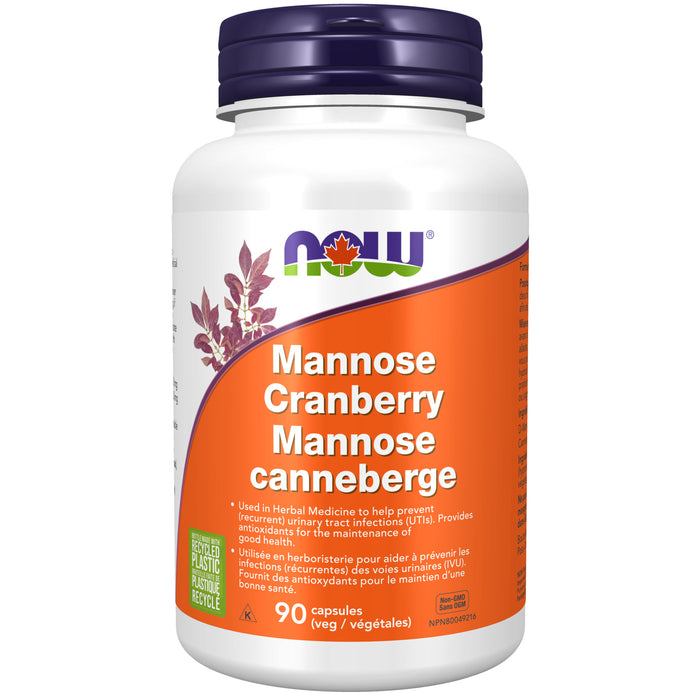 NOW Mannose Cranberry 90 Veggie Caps
