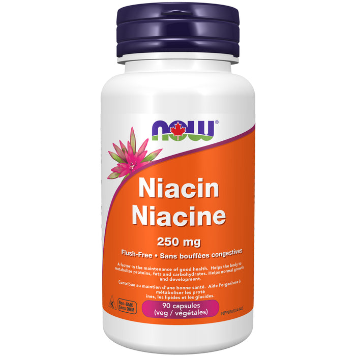 NOW Flush Free Niacin 250mg 90 Veggie Caps