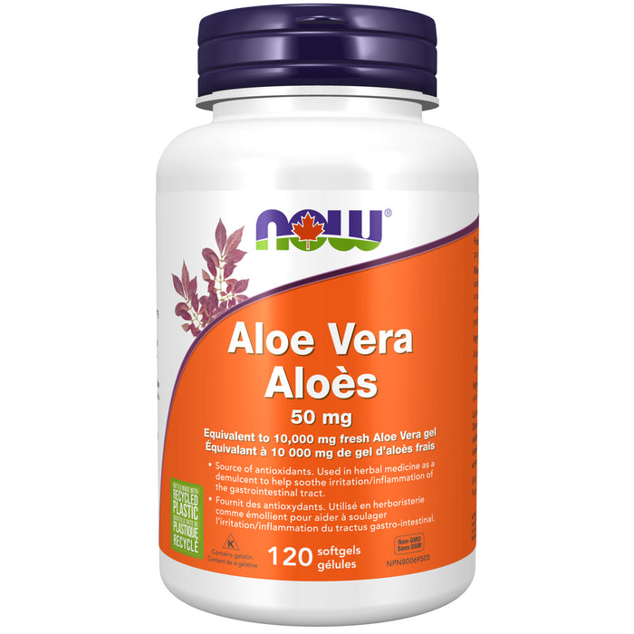 NOW Aloe Vera 50mg 120 Softgels