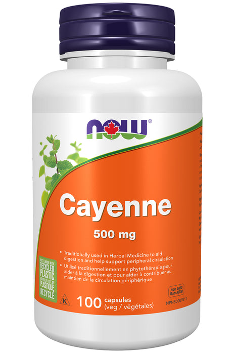 NOW Cayenne 500mg 100 Veggie Caps