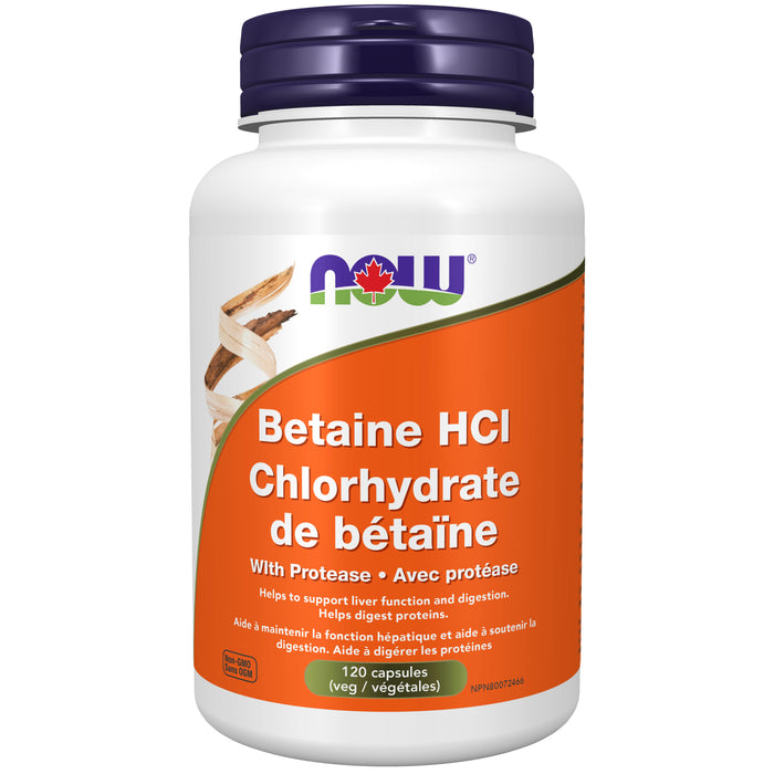 NOW Betaine HCL 120 Veggie Caps