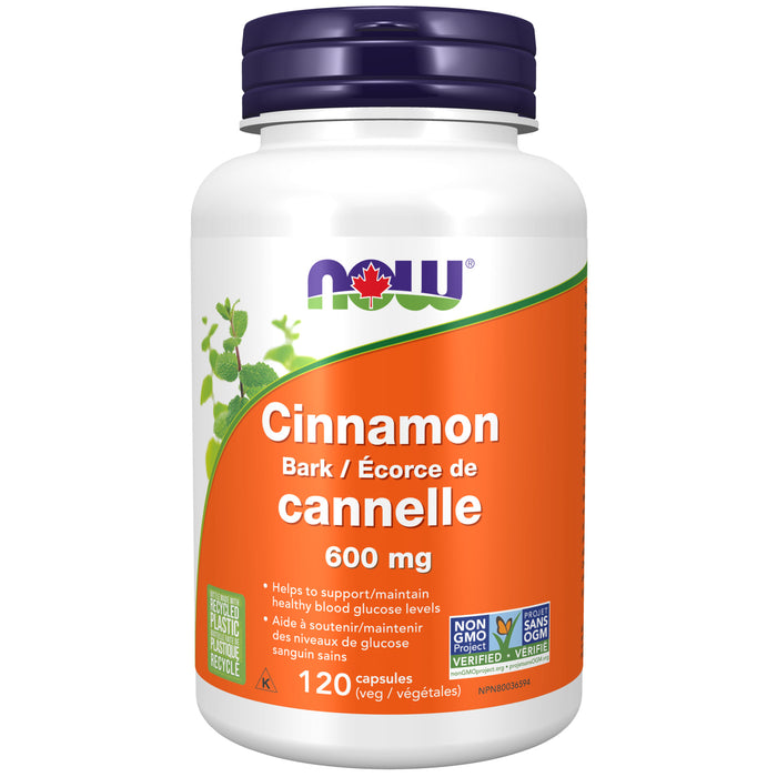NOW Cinnamon 600mg 120 Veggie Caps