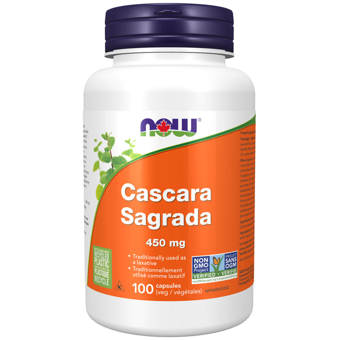 NOW Cascara Sagrada 450mg 100 Veggie Caps