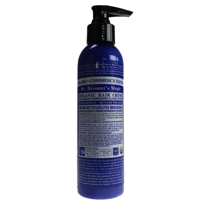 Dr. Bronner's Organic Hair Cream Peppermint 177mL