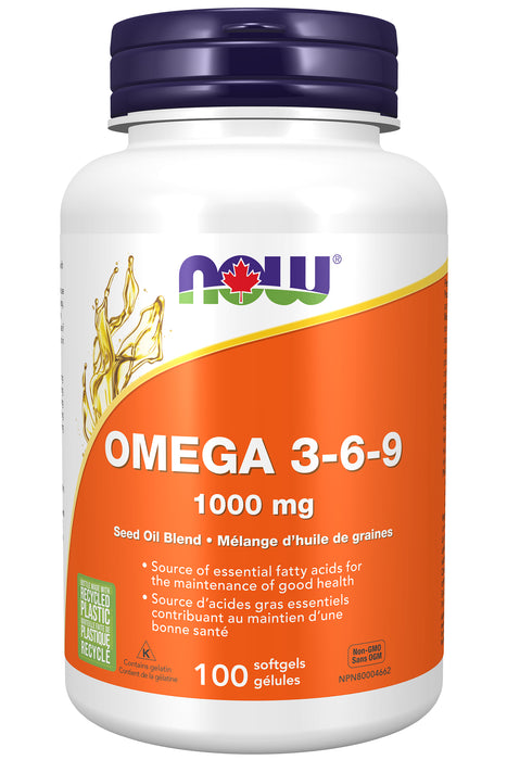 NOW Omega 3-6-9 1000mg 100 Softgels