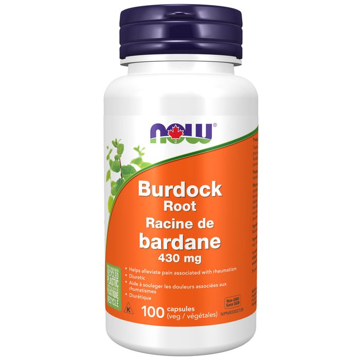 NOW Burdock Root 430mg 100 Veggie Caps