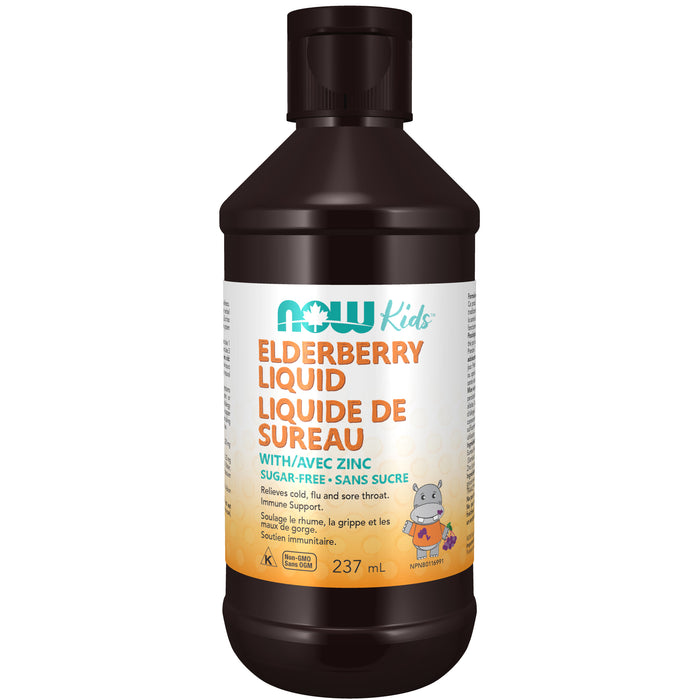 NOW Kids Elderberry Liquid With Zinc 237mL