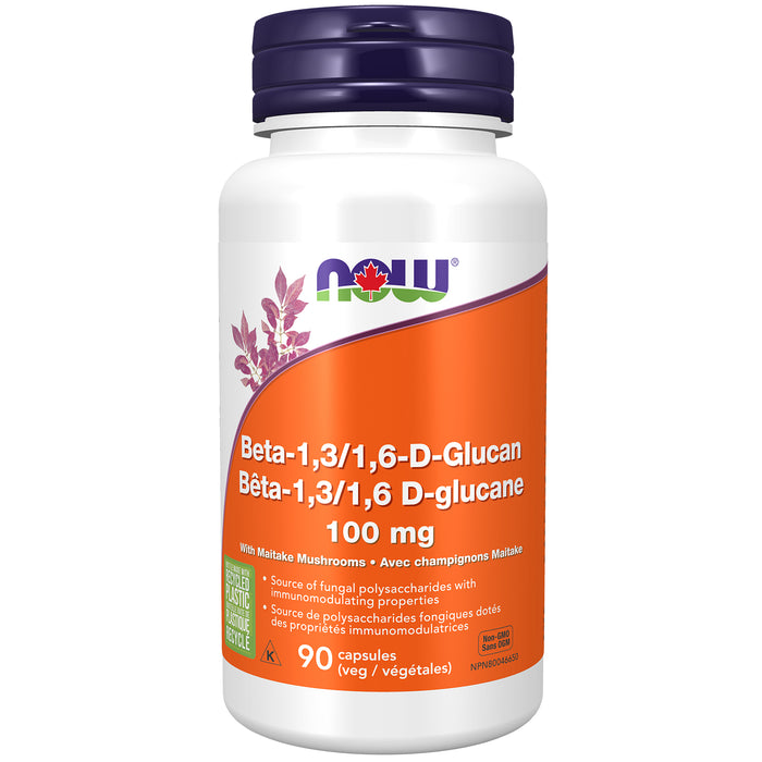 NOW Beta 1,3/1,6-D-Glucan 100mg 90 Veggie Caps
