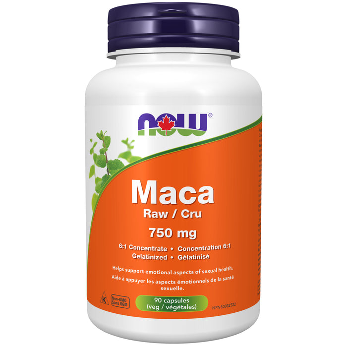 NOW Organic Maca 6:1 750mg 90 Capsules