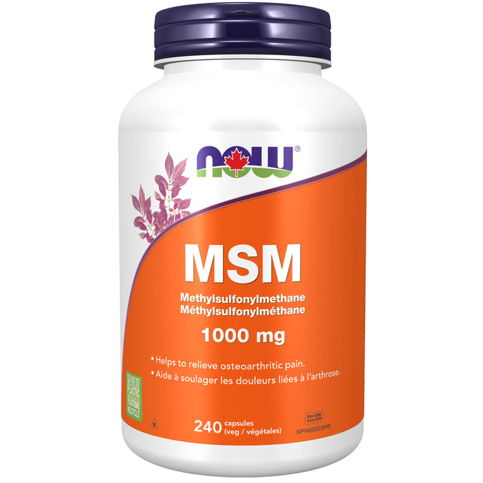 NOW MSM 1000mg 240 Veggie Caps