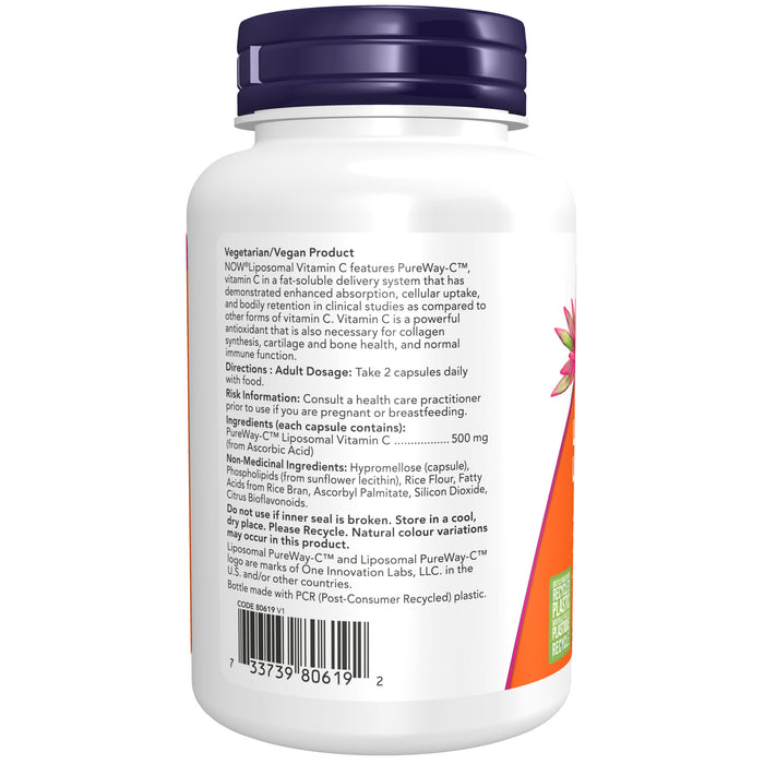 NOW Liposomal Vitamin C 1000mg 120 Veggie Caps