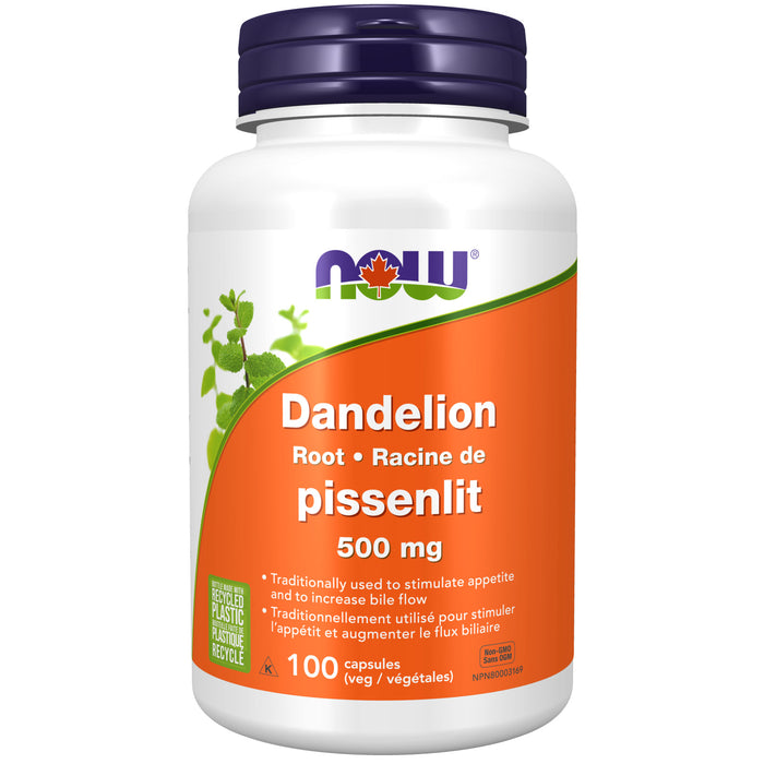 NOW Dandelion Root 500mg 100 Veggie Caps