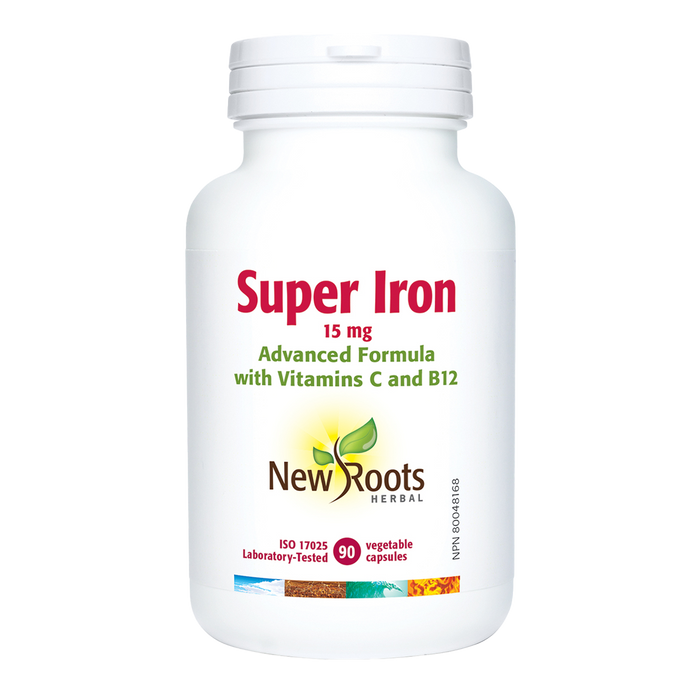New Roots Super Iron 15mg 90 Veggie Caps