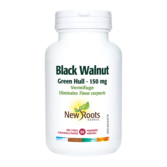 New Roots Black Walnut Green Hull 150mg 60 Veggie Caps
