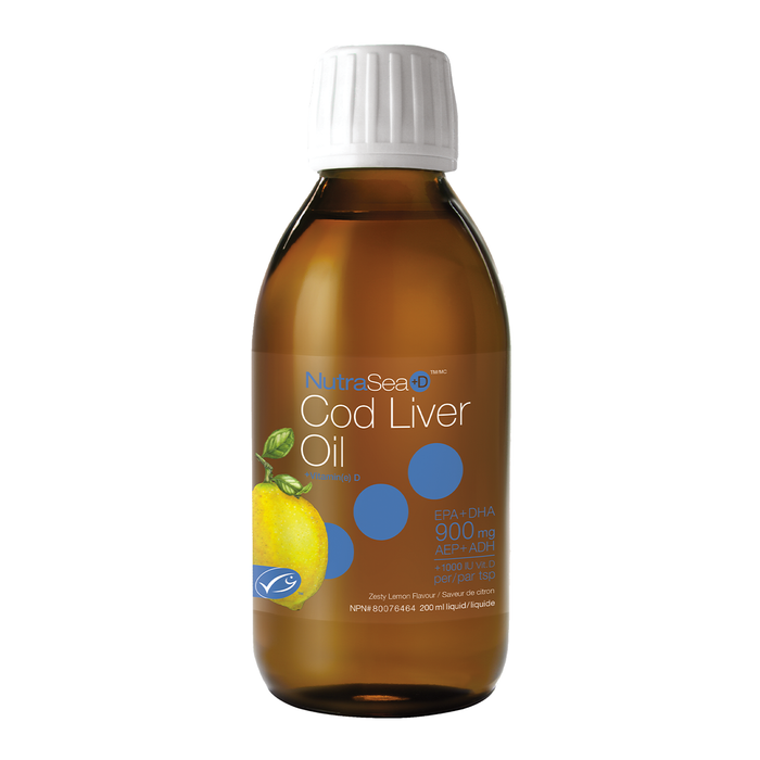NutraSea +D Cod Liver Oil Lemon 200mL