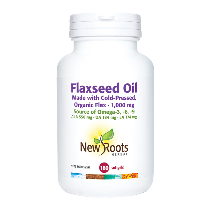 New Roots Flaxseed Oil 1000mg 180 Softgels