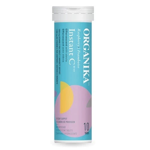 Organika Instant C Raspberry 10 Tablets