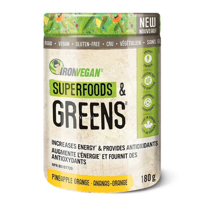 Iron Vegan Superfoods & Greens Pineapple Orange 180g