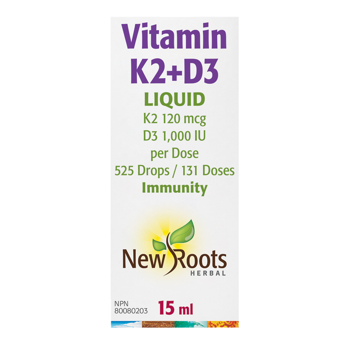 New Roots Vitamin K2 + D3 15mL