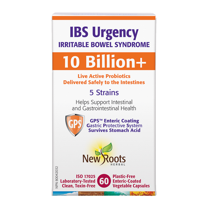 New Roots IBS Urgency 10 Billion+ 60 Veggie Caps