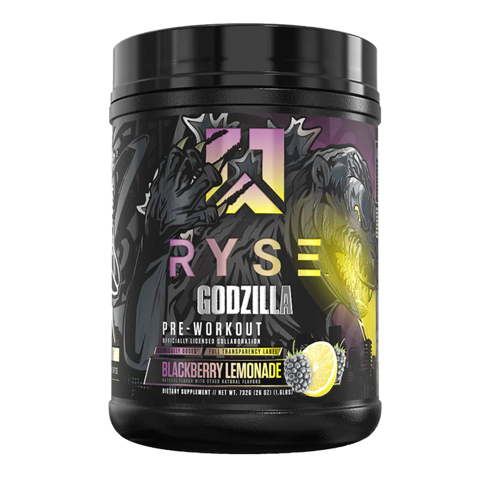 RYSE Godzilla Pre-Workout Blackberry Lemonade 40 Servings