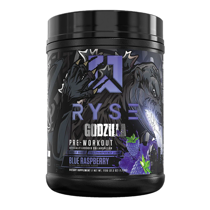 RYSE Godzilla Pre-Workout Blue Raspberry 40 Servings