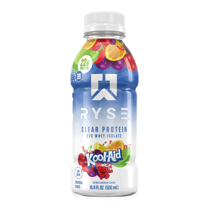 RYSE Clear Whey RTD KoolAid Tropical Punch 500mL