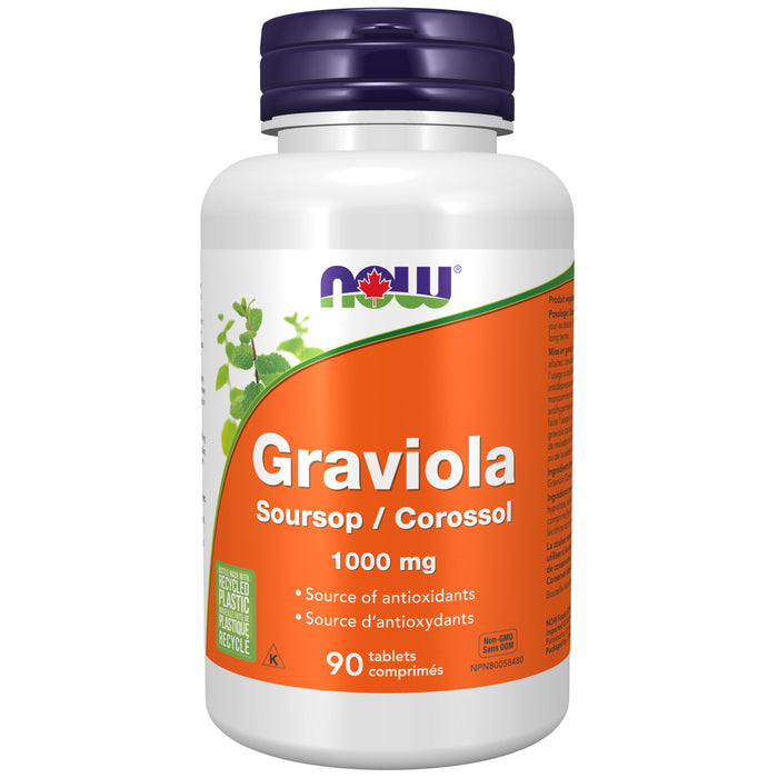 NOW Graviola 1000 mg 90 Tablets