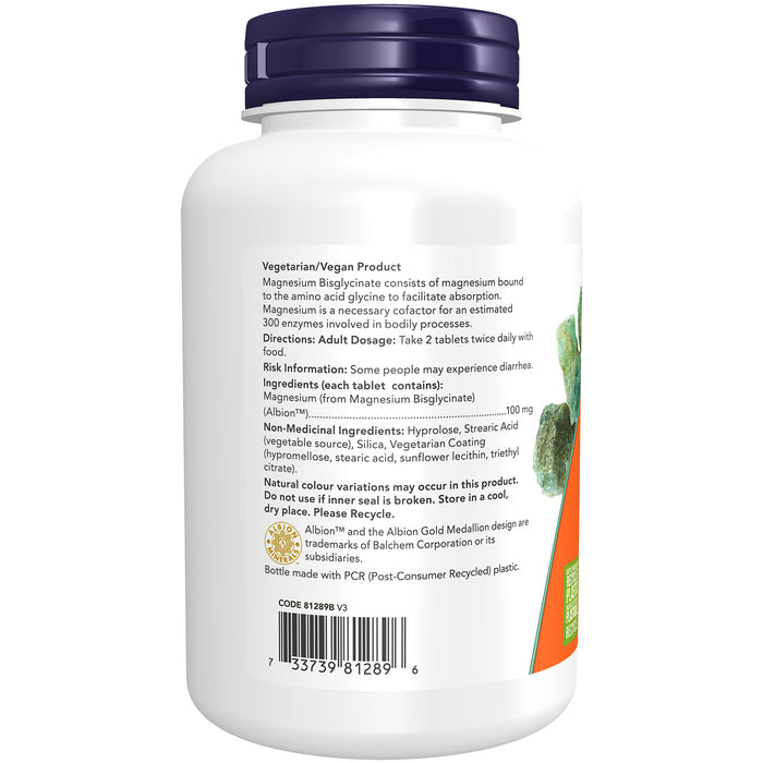 NOW Magnesium Bisglycinate 180 Tablets