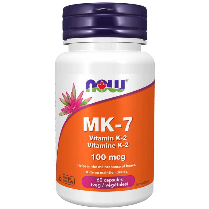NOW MK-7 Vitamin K2 100mcg 60 Veggie Caps