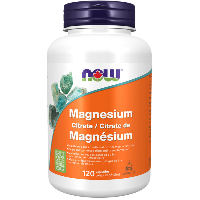 NOW Magnesium Citrate 120 Veggie Caps