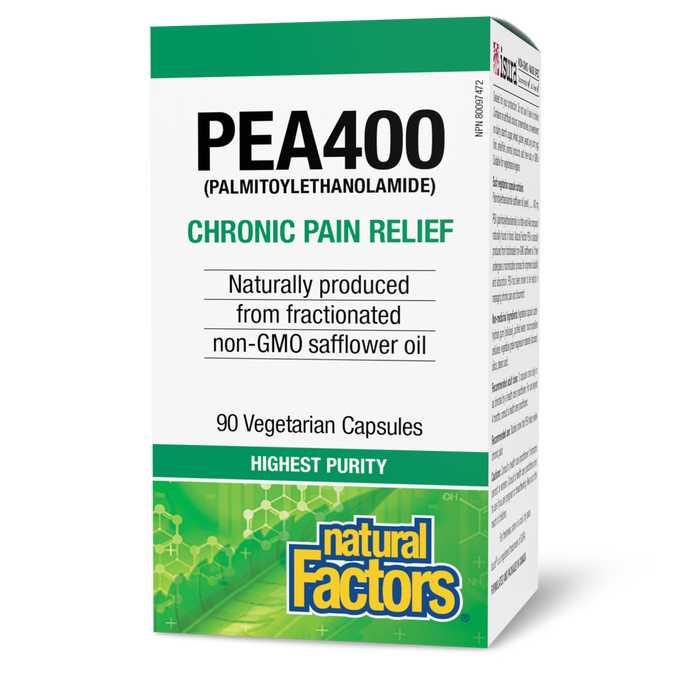 Natural Factors PEA400 Palmitoylethanolamide 90 Vegetarian Capsules