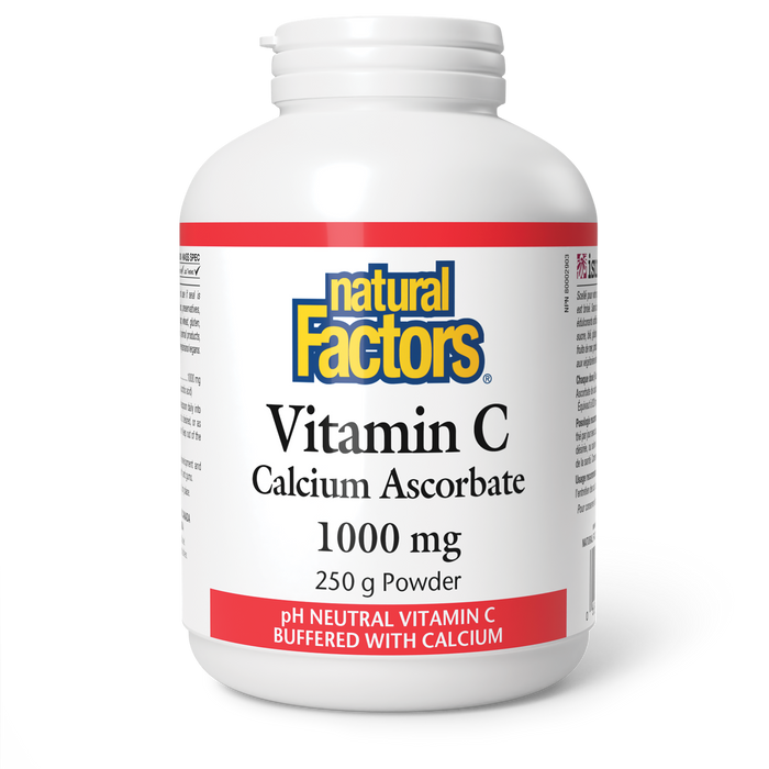 Natural Factors Vitamin C Calcium Ascorbate Powder 1000 mg 250 g Powder