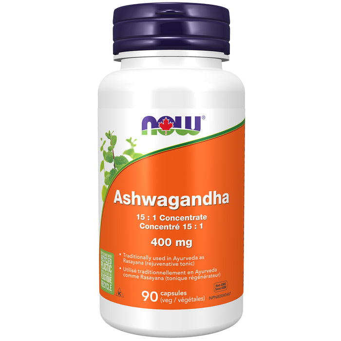 NOW Ashwagandha Extract 400mg 90 Veggie Caps