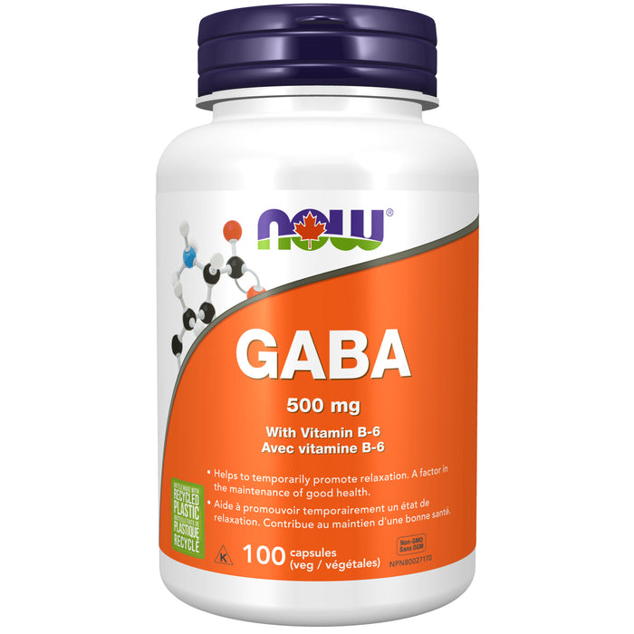 NOW GABA 500mg 100 Veggie Caps