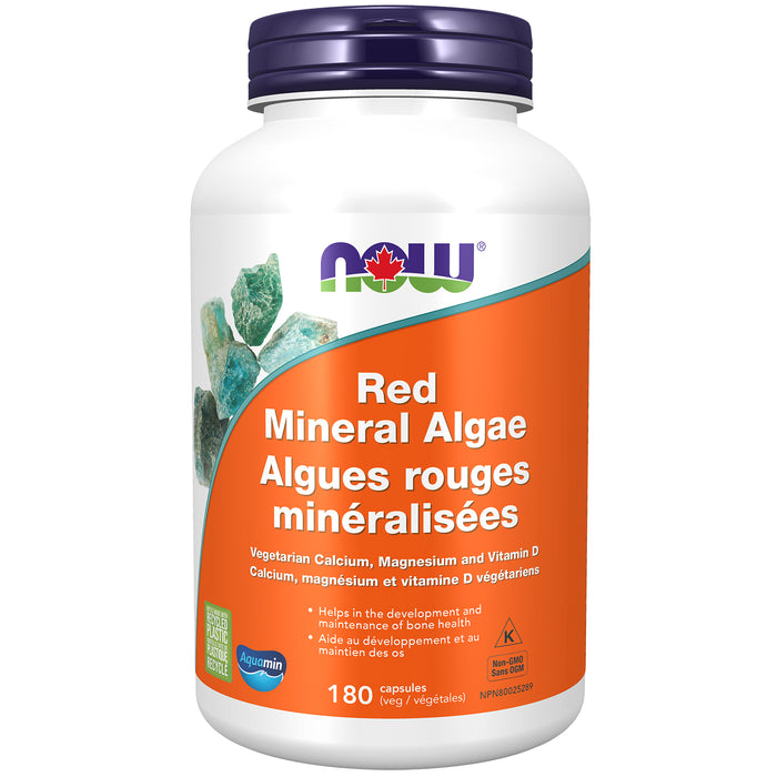 NOW Red Mineral Algae 180 Veggie Caps
